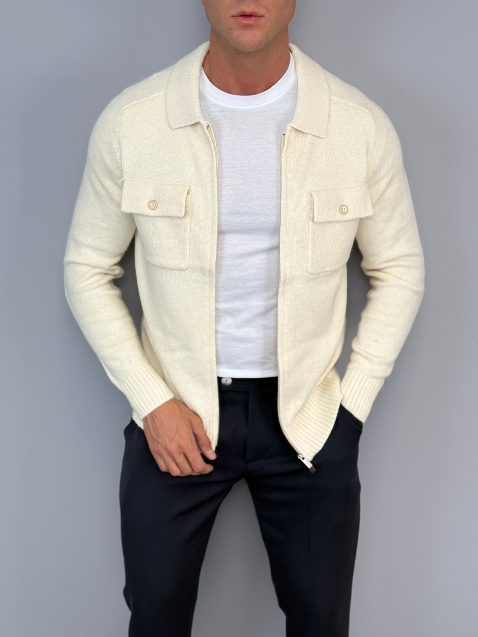 CARDIGAN ZIP A GIACCA