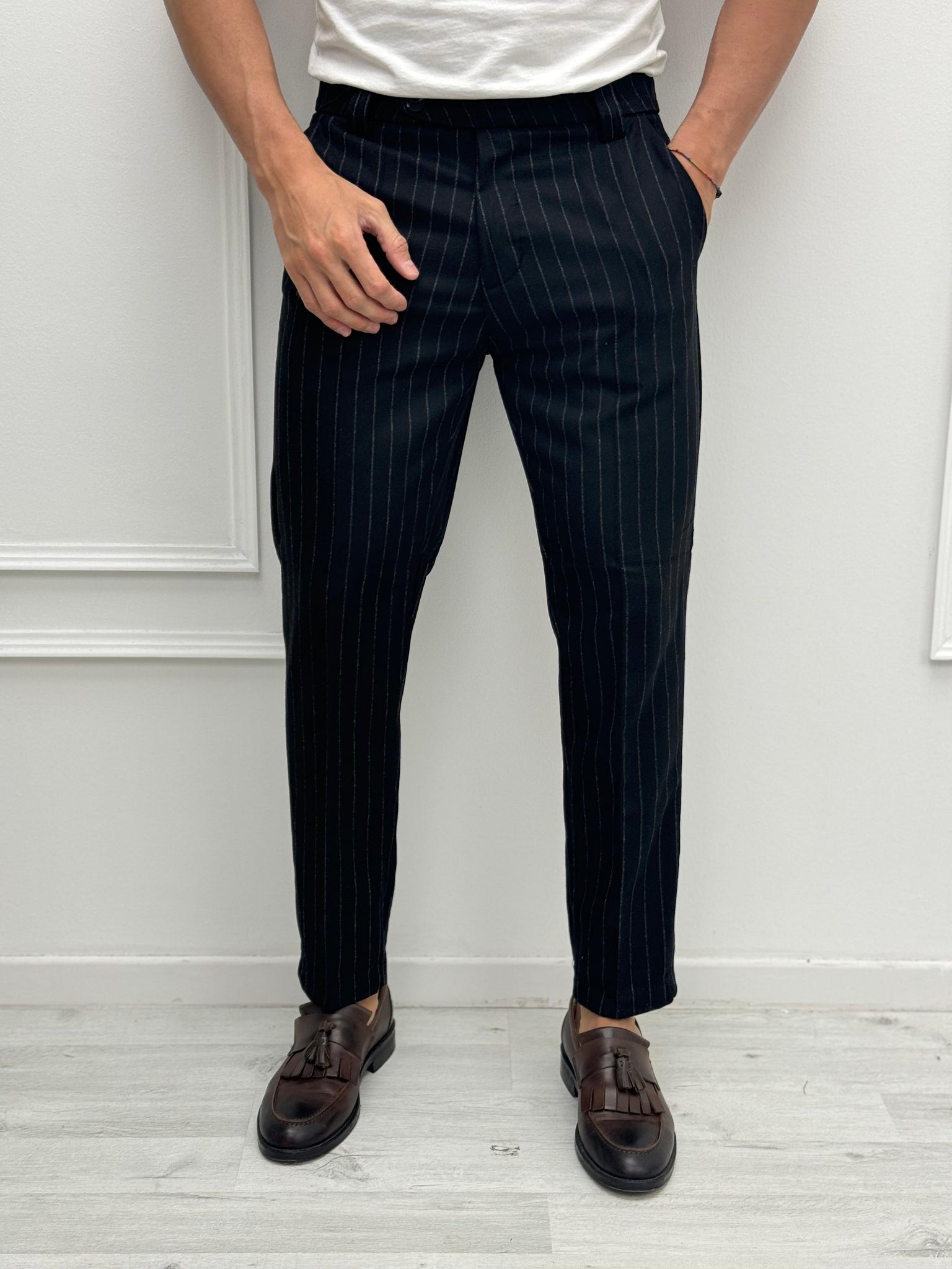 PANTALONE GESSATO LANA