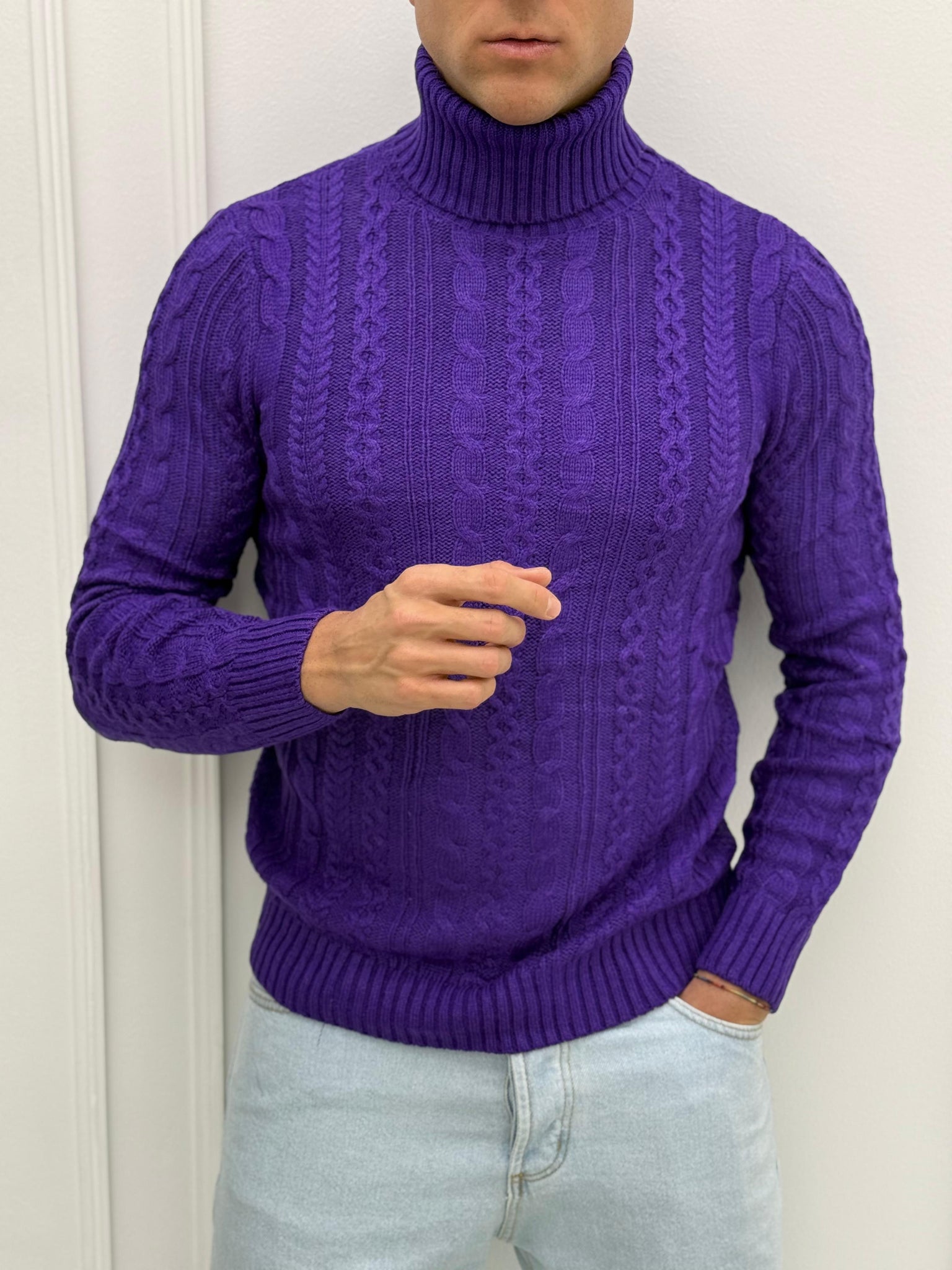 MAGLIONE DOLCEVITA TRECCIA