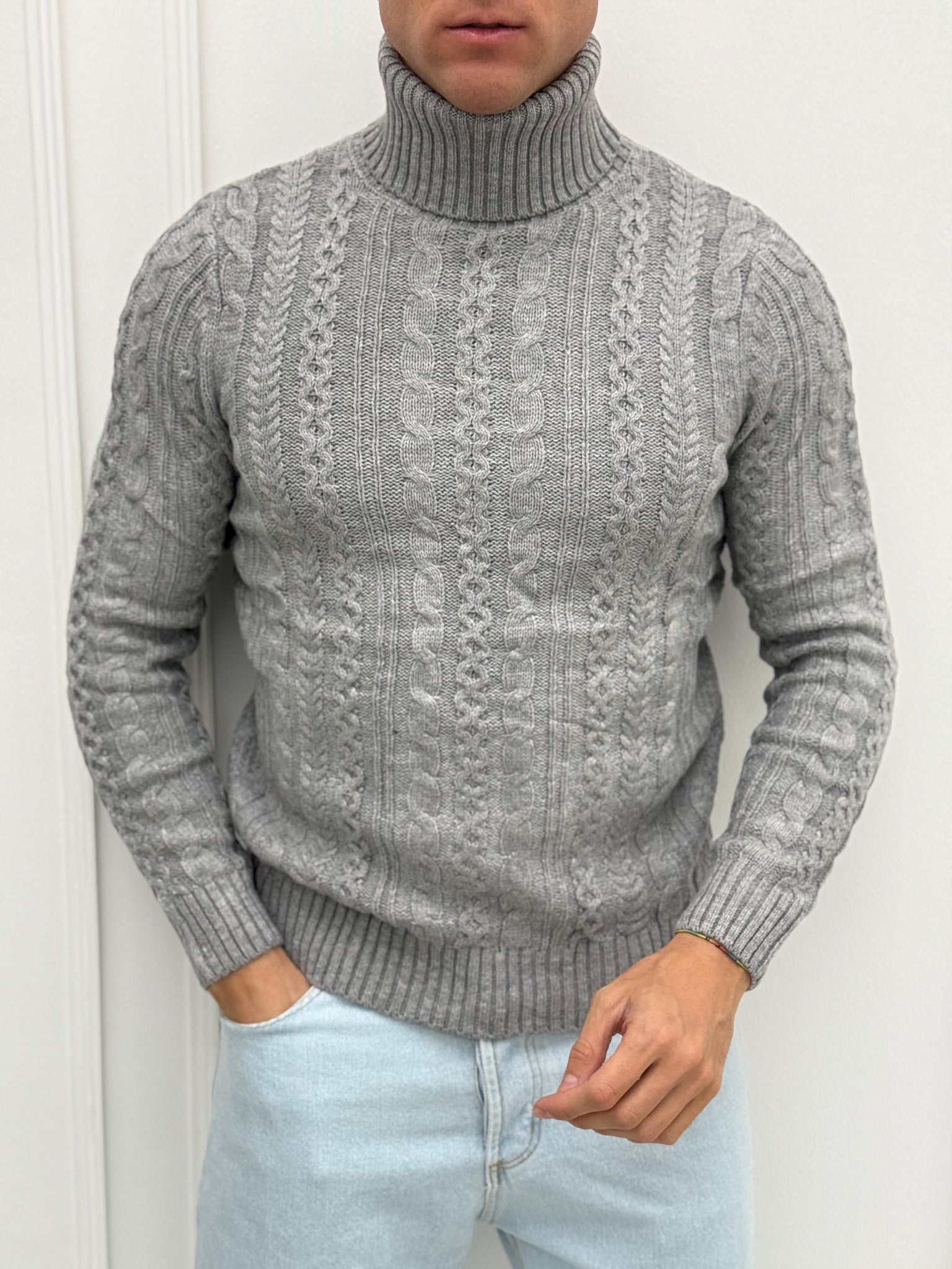 MAGLIONE DOLCEVITA TRECCIA