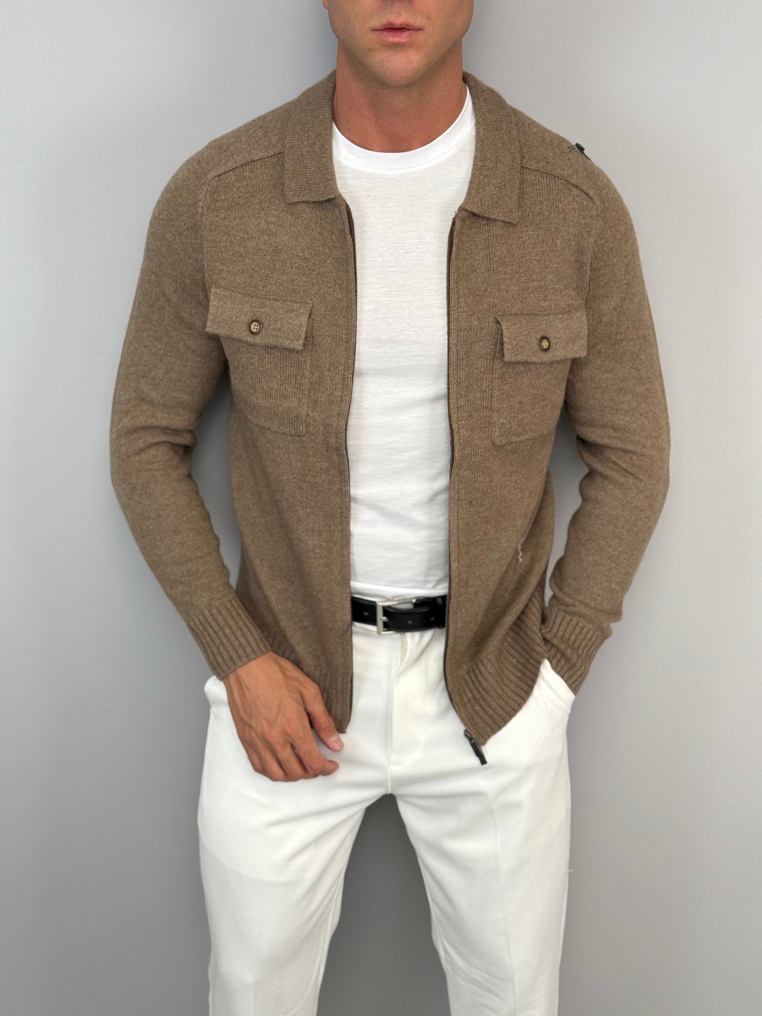 CARDIGAN ZIP A GIACCA