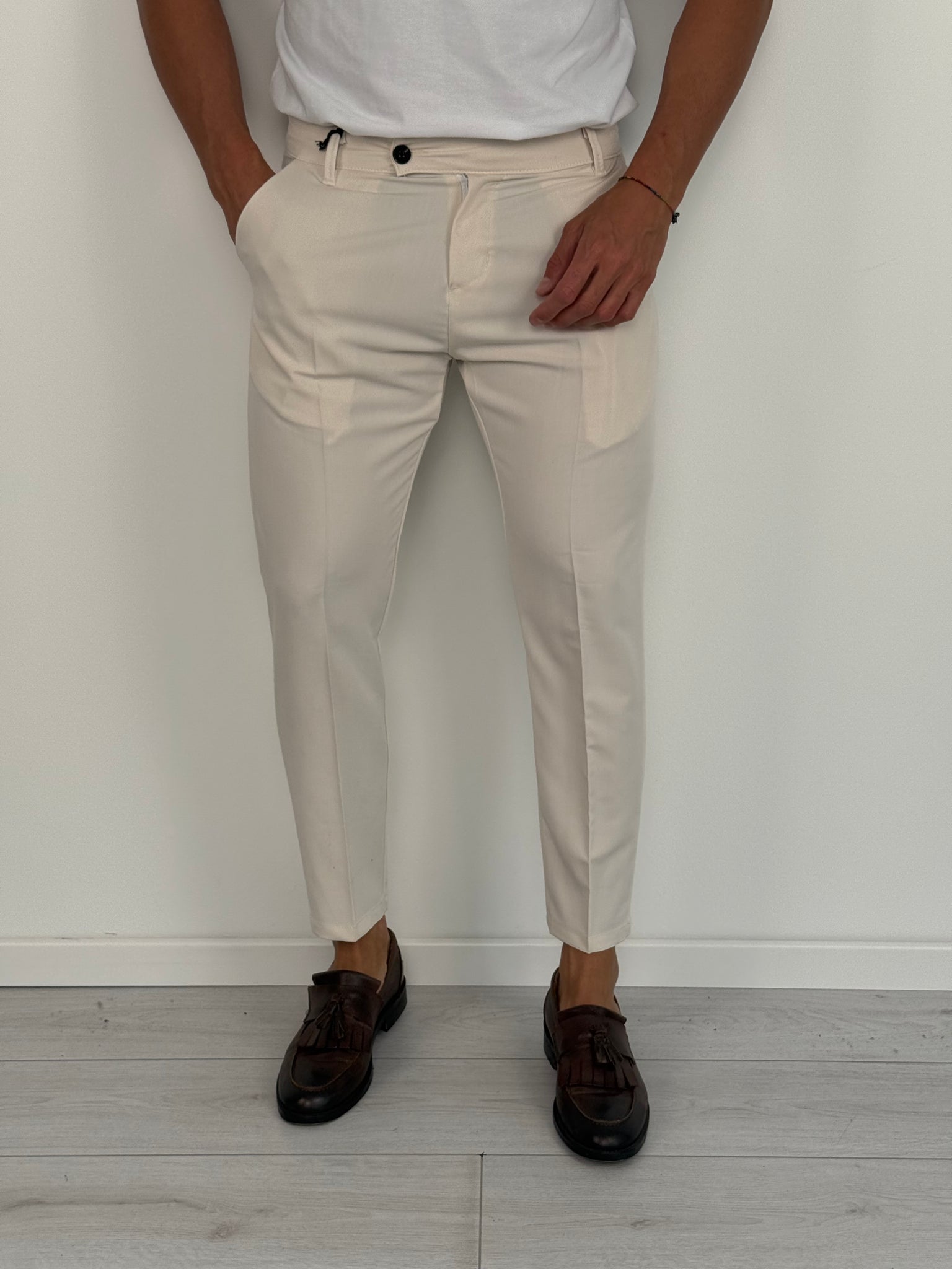 PANTALONE MOD CAPRI BASIC SUMMER - Tg. M Cammello