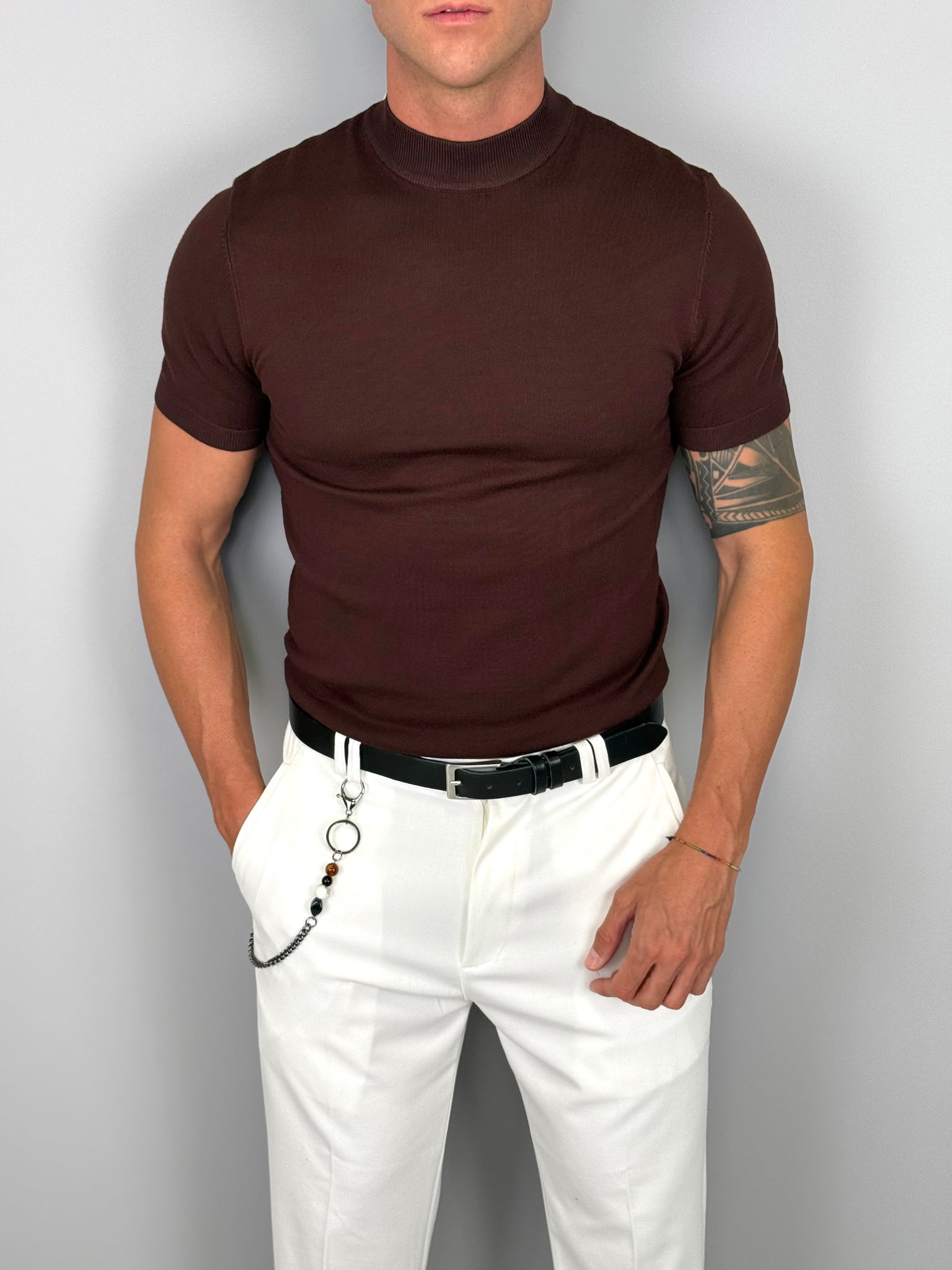 T-SHIRT MEZZOCOLLO MAGLINA