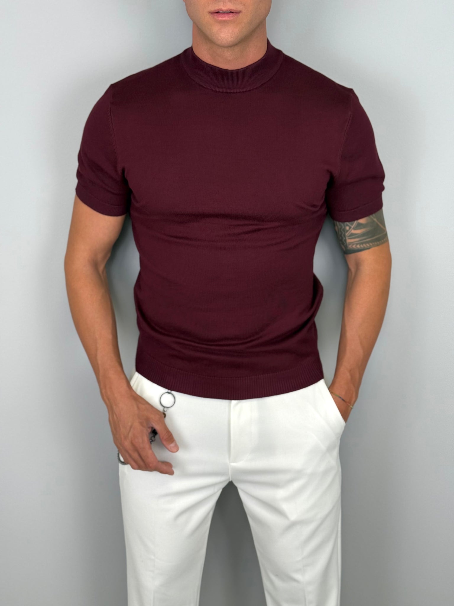 T-SHIRT MEZZOCOLLO MAGLINA