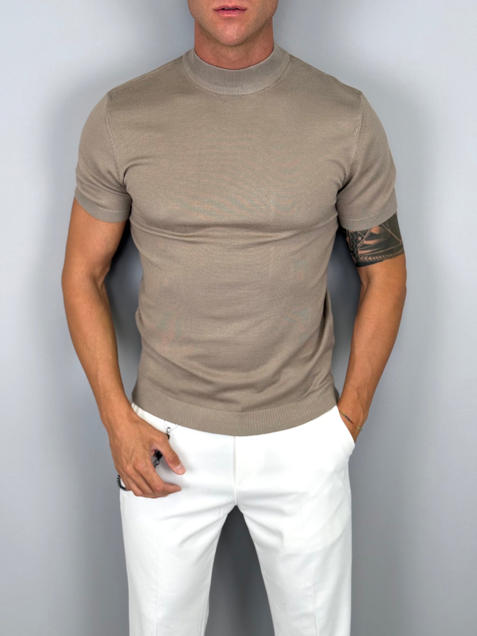 T-SHIRT MEZZOCOLLO MAGLINA