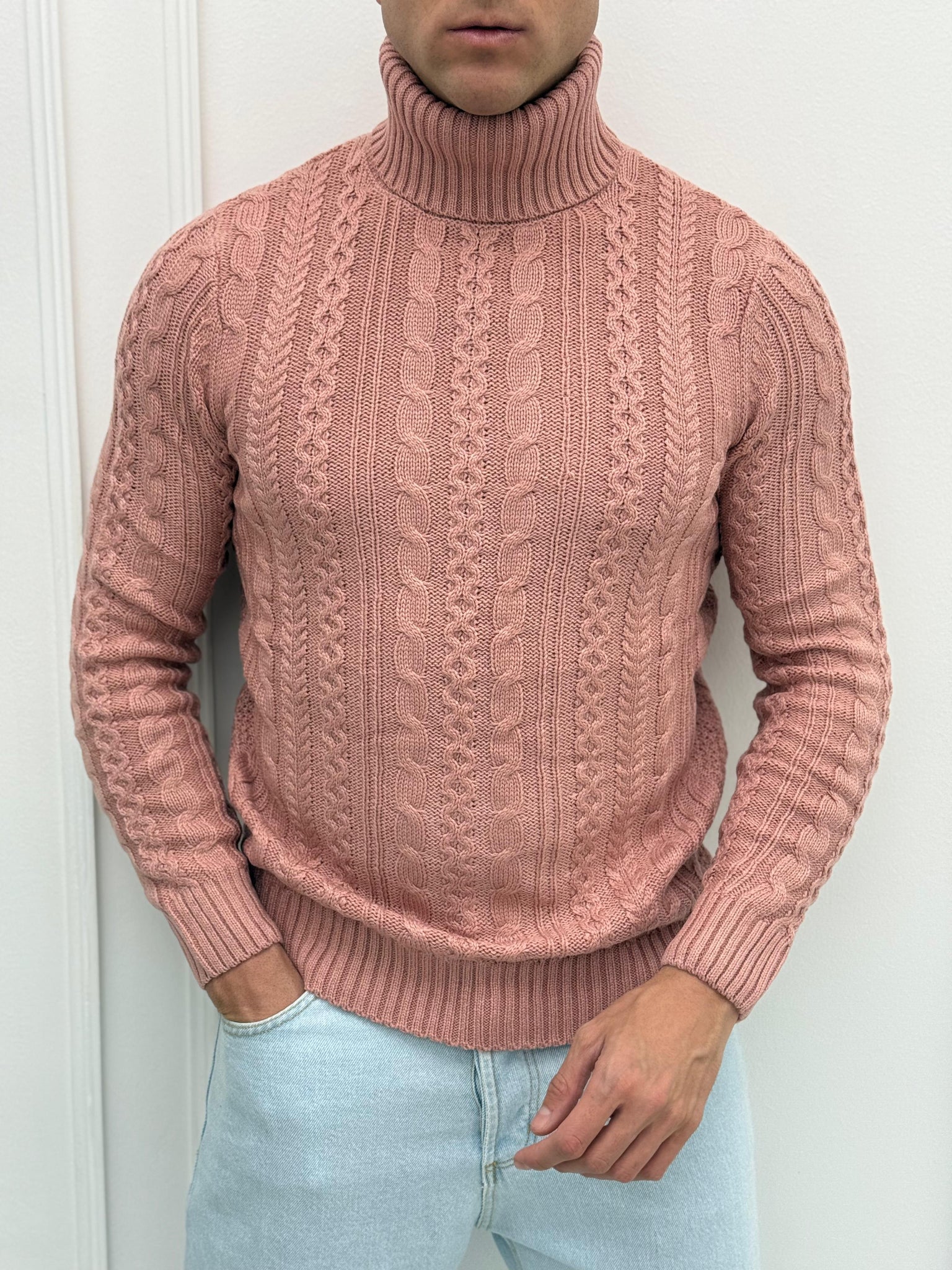 MAGLIONE DOLCEVITA TRECCIA