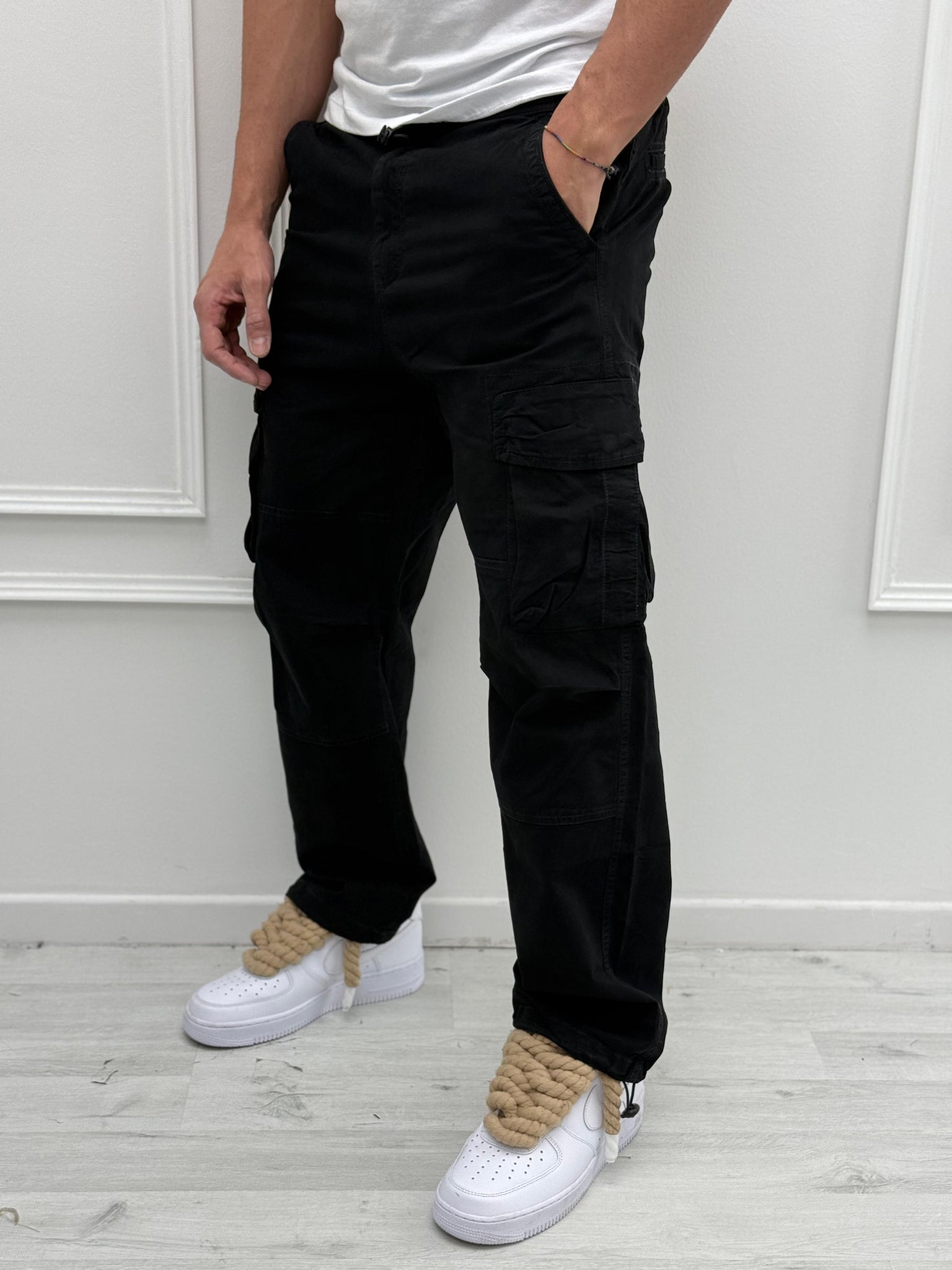 PANTALONE AMPIO CARGO - Tg. XXL Militare