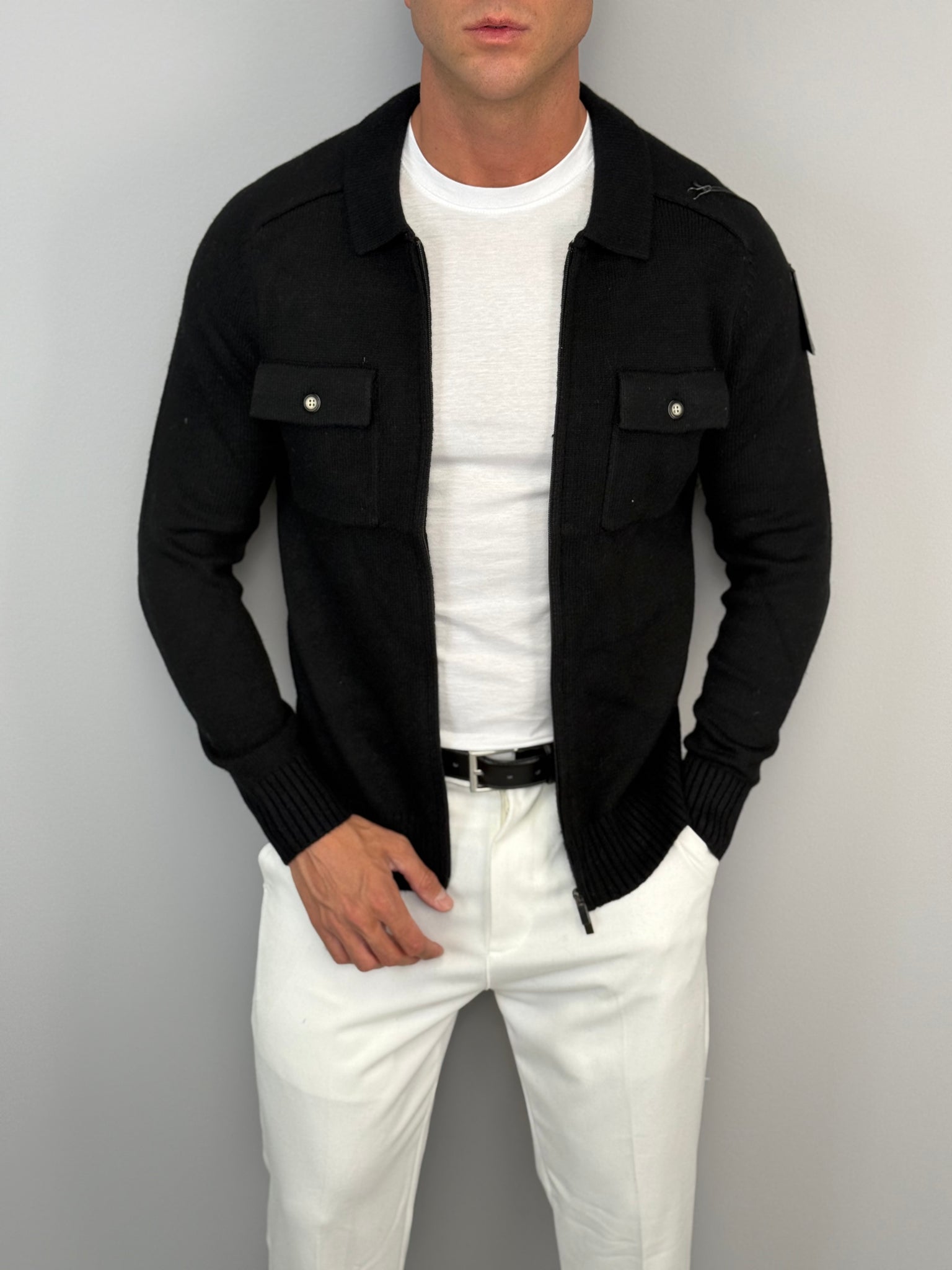 CARDIGAN ZIP A GIACCA
