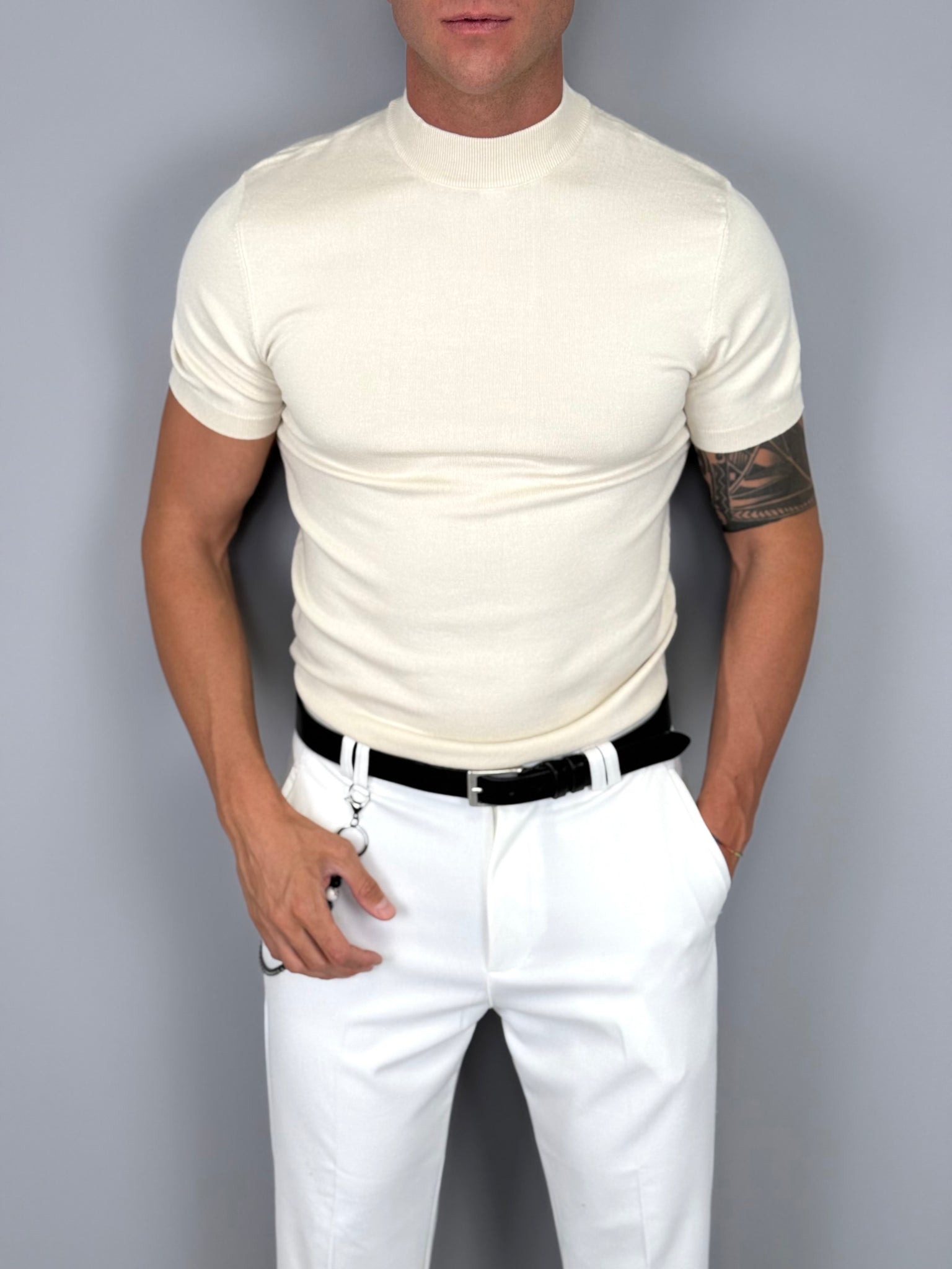 T-SHIRT MEZZOCOLLO MAGLINA
