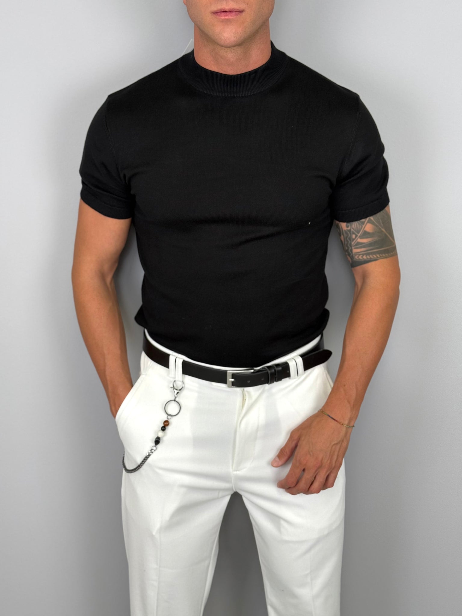 T-SHIRT MEZZOCOLLO MAGLINA