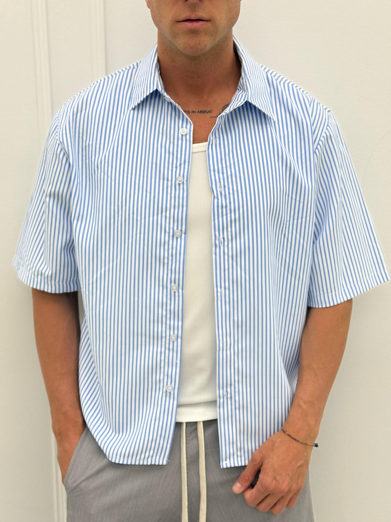 CAMICIA OCHO - Tg. L/XL Verde e Beige