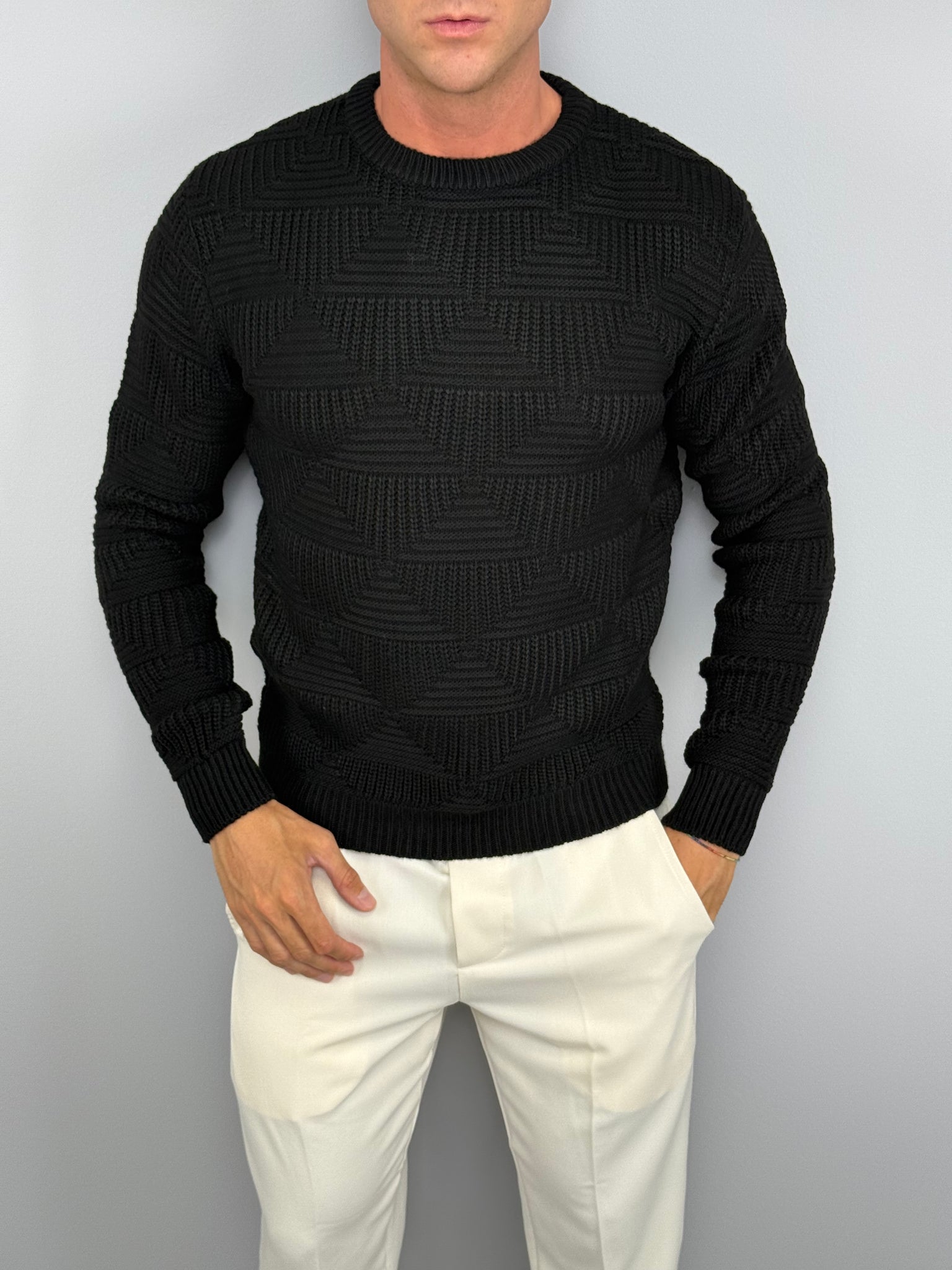MAGLIONE ROMBI LANA