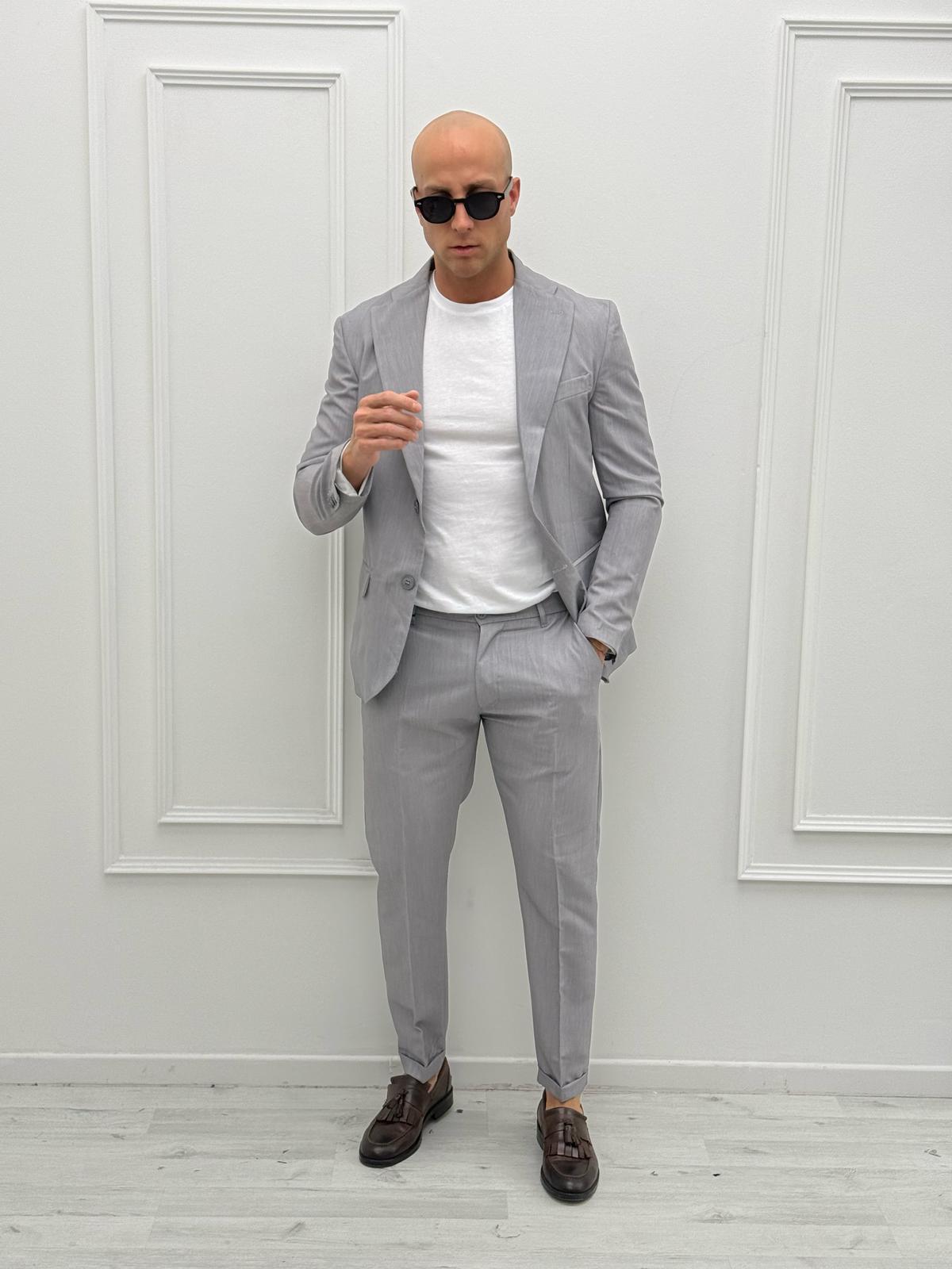 ABITO MONOPETTO SPRING - Grigio Tg. 46