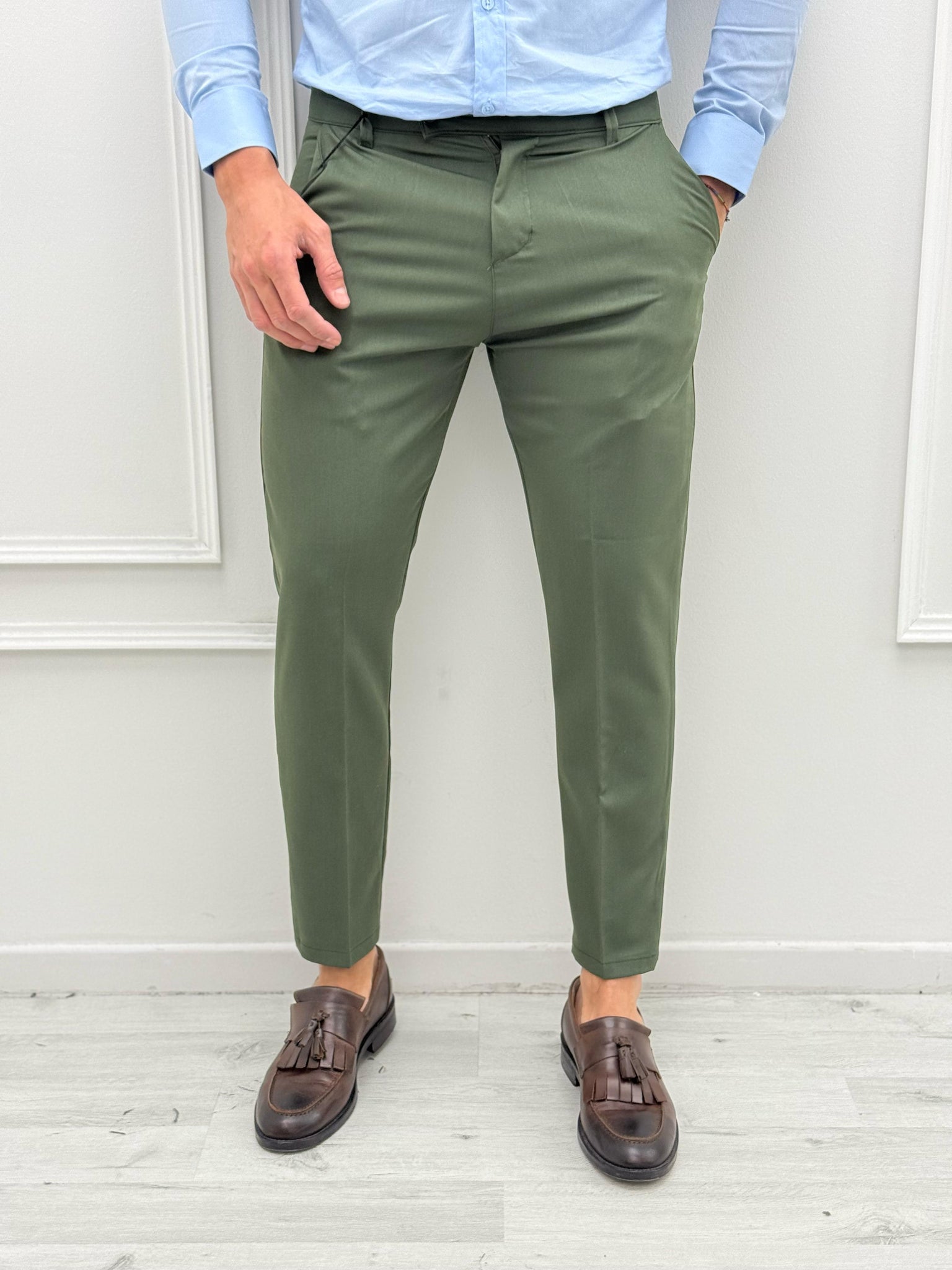 Capri Pantaloni Modello Chino Uomo Moro Pantalone Uomo Capri In