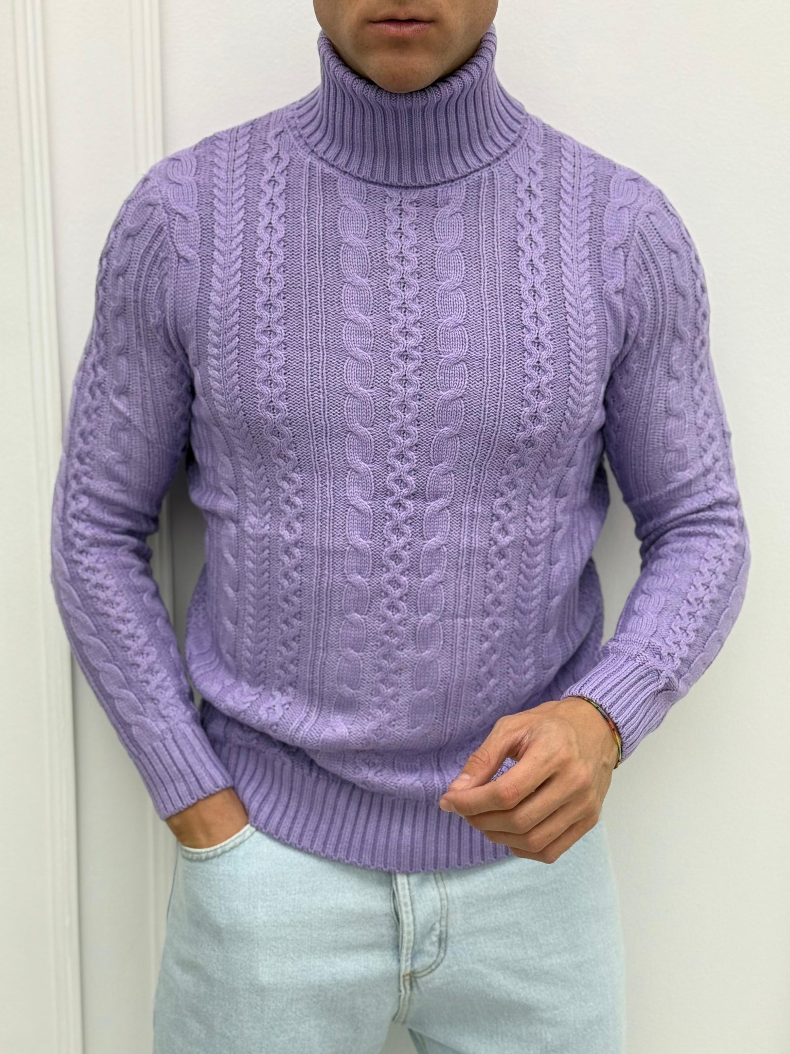 MAGLIONE DOLCEVITA TRECCIA