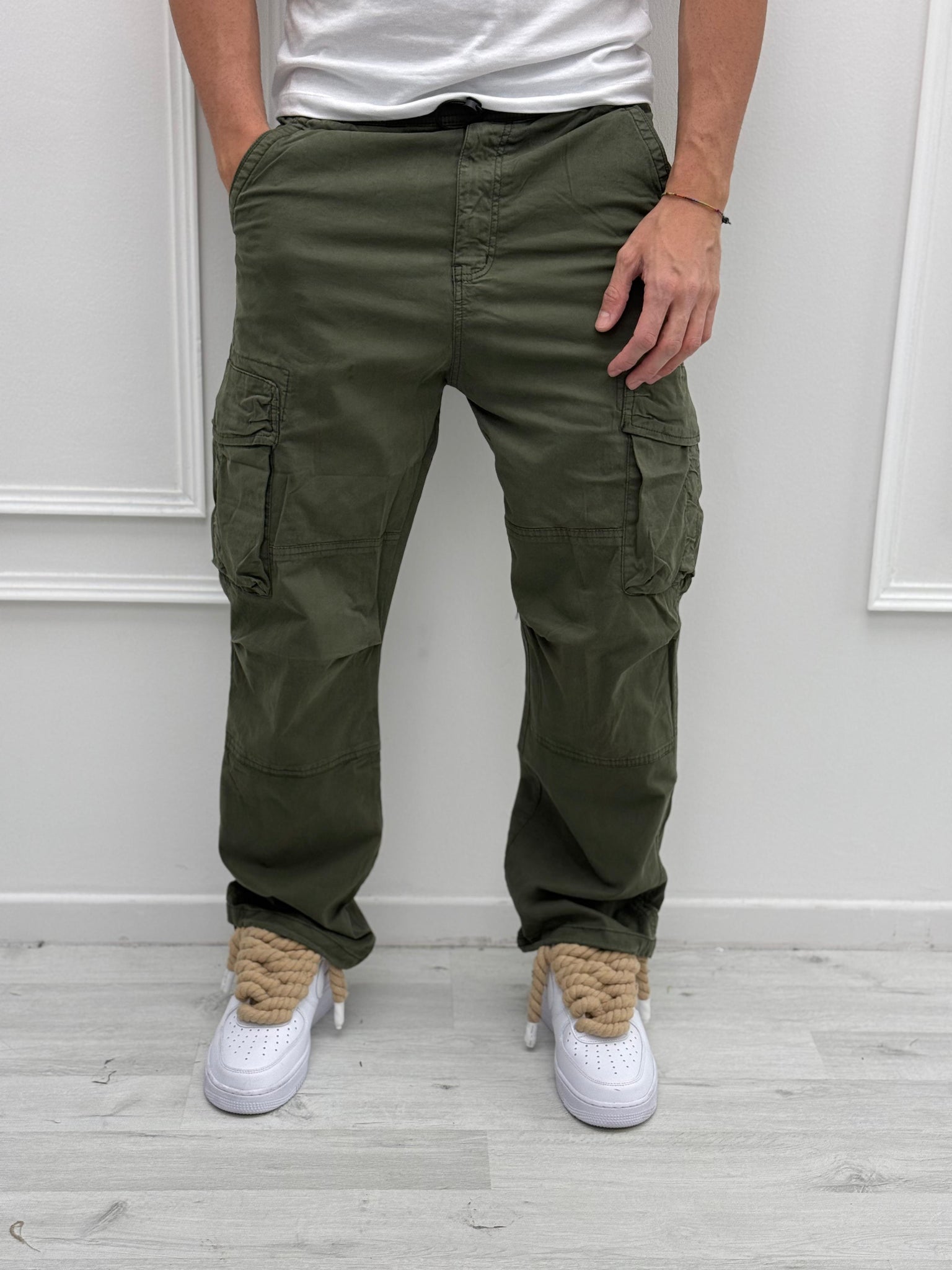 PANTALONE AMPIO CARGO - Tg. XXL Militare